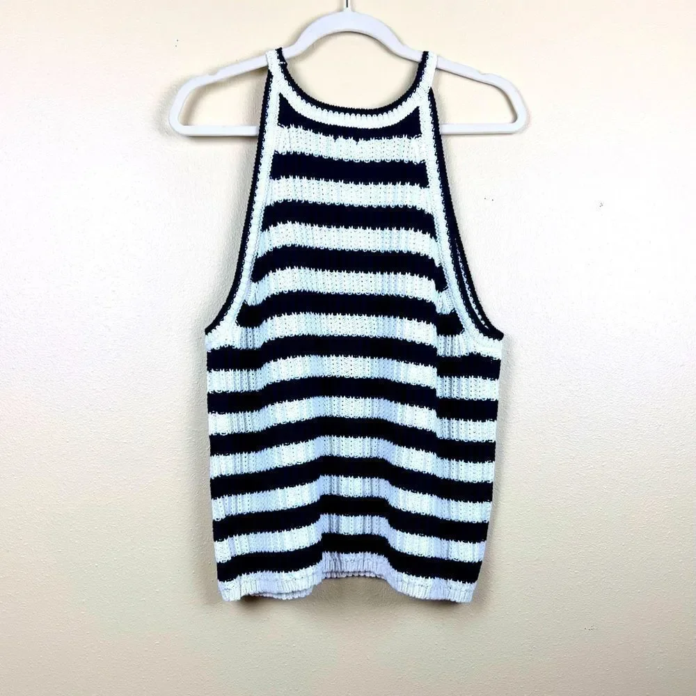 NWT A new day Top Knit Tank Sweater Black White Size XXL - Picture 3 of 7